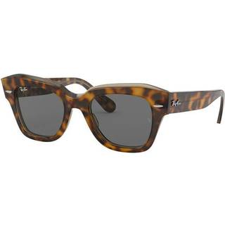 Ray - Ban Kvinde RB2186 STATE STREET 1292B1 Occhiali da sole Acetat Guld Grå Firkantet Normal