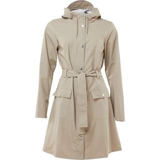 Rains Curve Long Jacket - Sand