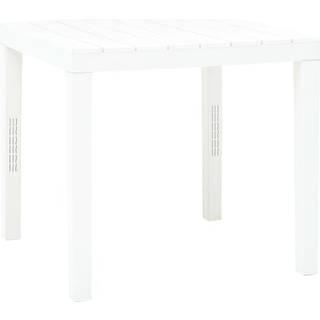 havebord 78 x 78 x 72 cm plastik hvid