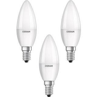 Osram LED kertepære E14 4,9 W 3-pk.