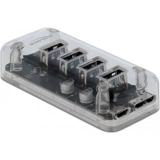 Delock USB Hub 3.0 - 5 vejs - Transparent