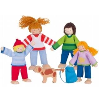 Dukkehus - Dukkefamilie inkl. hund