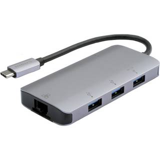 Prokord Usb 3.1 Hub 3-port + Rj45 Usb 3.2 Gen 1 (3.1 Gen 1) Type-c