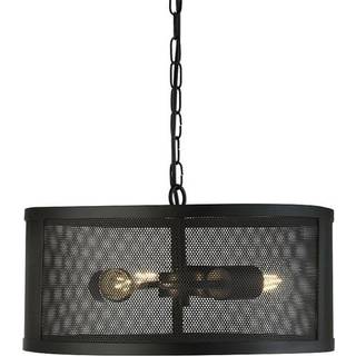 Fishnet hængelampe, metal, sort, Ø 45 cm