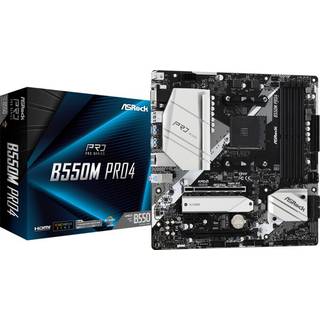 ASROCK B550M PRO4 Bundkort - AMD B550 - AMD AM4 socket - DDR4 RAM - Micro-ATX