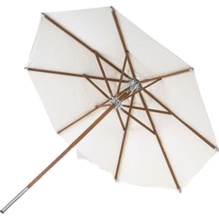 Skagerak atlantis parasol ø330cm meranti stok m/natur dug ø4,8x274cm