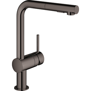 Grohe Minta blandingsbatteri med L-tud og udtræk (hard graphite)