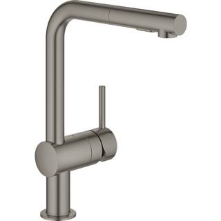 Grohe Minta blandingsbatteri med L-tud og udtræk (hard graphite) - På lager i butik