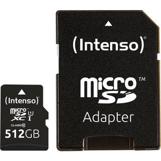 Intenso® 512 GB Micro SD Hukommelseskort Incl. Adapter Class 10, U1