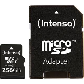 Intenso® 256 GB Micro SD Hukommelseskort Incl. adapter Class 10, U1