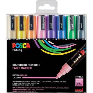 Posca Tusser Sæt Pastel Farver PC-5M - 8 stk.
