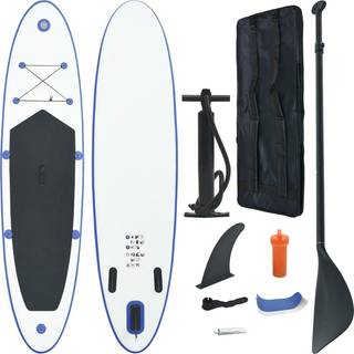 oppusteligt paddleboardsæt 300x76x10 cm sort