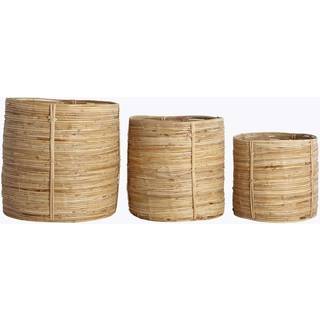 House Doctor Chaka opbevaringskurv 3-pak Rattan-bambus