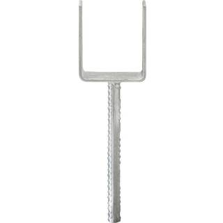 hegnspløkker 6 stk. 8x6x30 cm galvaniseret stål sølvfarvet