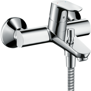 Hansgrohe Focus E2 1-Grebs Karbatteri i krom med rosetter