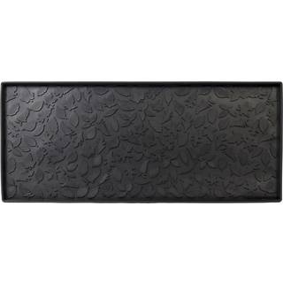 Tica Copenhagen Leaf Skohylde 88x38cm - Dørmåtter Gummi Sort - 00537