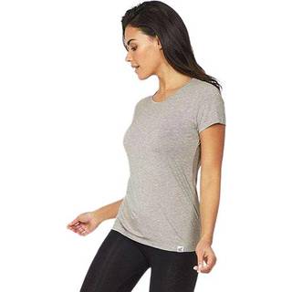 T-Shirt Dame lys grå str. L rund hals