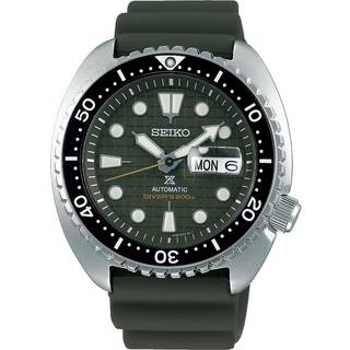 Seiko Prospex 'King Turtle' Automatic Green Dial Green Silicone Strap Men's Watch SRPE05K1
