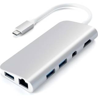Satechi USB-C Multi-Port hub - 4K - 8 vejs - Grå