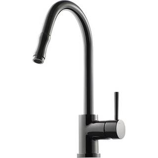 Tapwell EVO185 et-grebs køkkenarmatur m/udtræk - black chrome