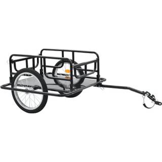 cykelanhænger 130x73x48,5 cm stål sort