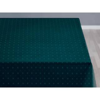 Damaskdug fra SØDAHL - SQUARES DARK TEAL 140x320 cm.