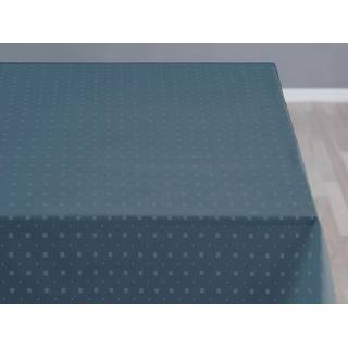 Damaskdug fra SØDAHL - SQUARES CHINA BLUE 140x370 cm.