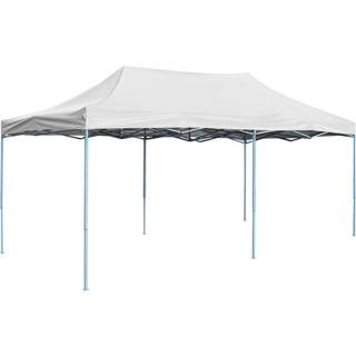 foldbart festtelt 3 x 6 m stål hvid