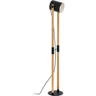 EGLO HORNWOOD gulvlampe, sort/brun