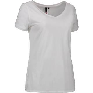 ID Klassisk V-Neck T-Shirt Dame Hvid