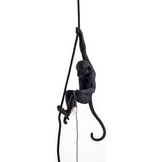 Seletti Monkey With Rope Loftlampe Sort Udendørs