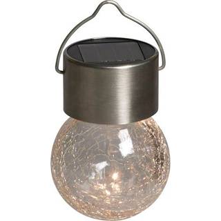 Solcellepære glas/metal Ø6 cm 3-pk. - Garden