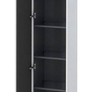 Duravit l-cube højskab med 1 venstrehængslet låge og 4 glashylder