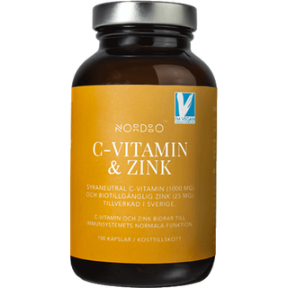 Nordbo C-vitamin & Zink, 100 kapsler