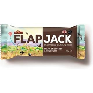Flapjack m. mørk chokolade og ingefær - 80 g