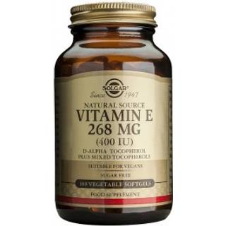 SOLGAR VITAMIN E 268 mg Kosttilskud 100 stk + FRI FRAGT