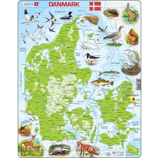 Larsen puslespil -Danmarkskort