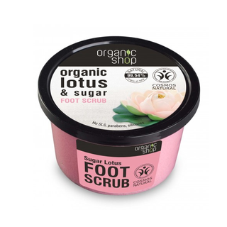 Organic shop lotus & sugar foot scrub 250ml