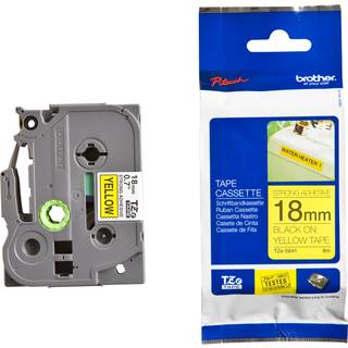 Brother TZe-S641 18mm 8m sort på gul