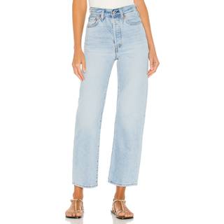Levi'stil kvinder. 72693-0055 Ribcage straight ankle jeans blå (25/29), Casual, Bomuld, Denim, Bæredygtig