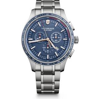 Victorinox Swiss Army Alliance Sport Chronograph Blue Dial Silver Stainless Steel Bracelet Men's Watch 241817