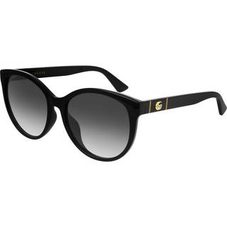 Gucci GG0636SK Asian Fit 001 56 Solbriller Kvinder Black - Shiny Black - 56mm