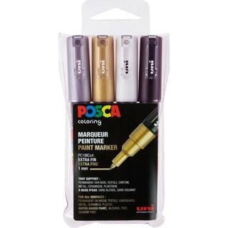 POSCA-Marker PC-1MC 0,7-1mm 4 Stück - Mehrfarbig