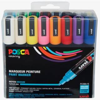 POSCA marker sæt PC-5M, 16 ass. standard farver