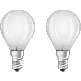 Osram 2 pak LED kronepærer 4W - varmt hvidt lys (På lager i varehus)