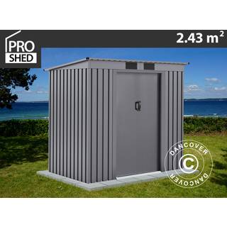 Redskabsskur Redskabsrum Haveskur m/fladt tag, 2,01x1,21x1,76m, 2,43m²,ProShed®, Aluminium Grå