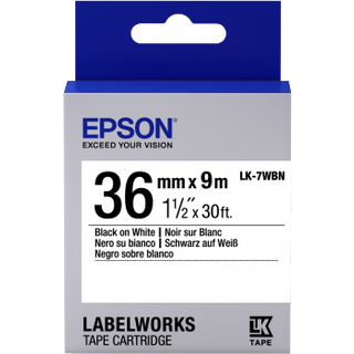 Epson LabelWorks LK-7WBN Mærkattape  (3,6 cm x 9 m) 1kassette(r) C53S657006