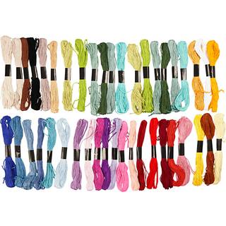 Broderigarn 1 mm - Assorterede Farver, 42 Bundter