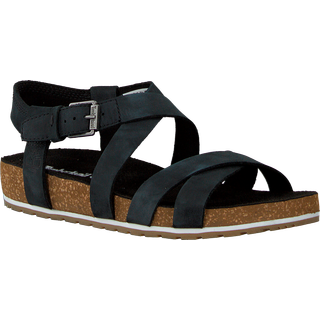 Timberland Women's Malibu Waves Ankle Strap Sandal Jet Black, 39.5