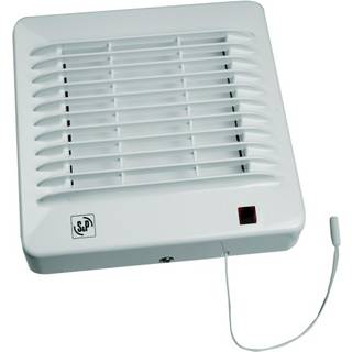 Thermex EDM 100 CHZ ventilator med hygrostat og snor, 155 x 155 mm, Ø98 mm
